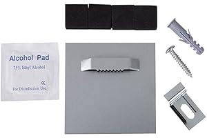 STAS PICTURE HANGING SYSTEMS STAS Self Adhesive Hanger for Mirrors and Hanging Art / Photos on Acrylic, Glass, Dibond, Plexiglass, Aluminium or other flat panels - 3.15 x 3.15" - 22lbs Weight Capacity