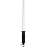 Messermeister 12&rdquo; Ceramic Sharpening Rod - Knife Sharpener - Fine 1200 Grit - Ceramic Core, Large Sharpening Surface &amp; Soft-Grip Handle