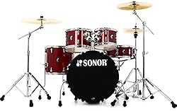 Sonor AQX Studio 5-piece Complete Drum Set - Red