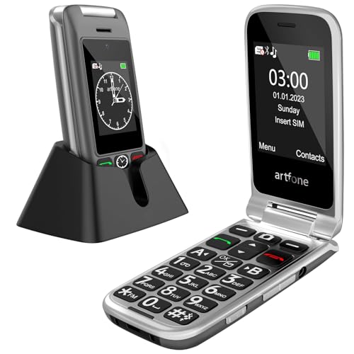 artfone G6 4G Unlocked Flip Phone for Seniors⼁2.4