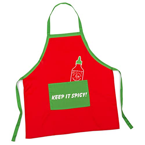 Sriracha Apron, Red and Green