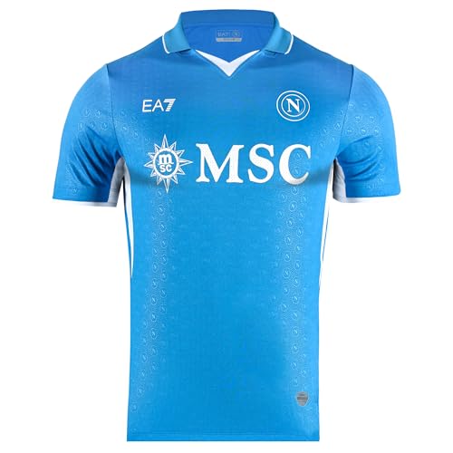 SSC NAPOLI Maglia Gara Home, EA7 Prodotto Ufficiale, Maglia Calcio