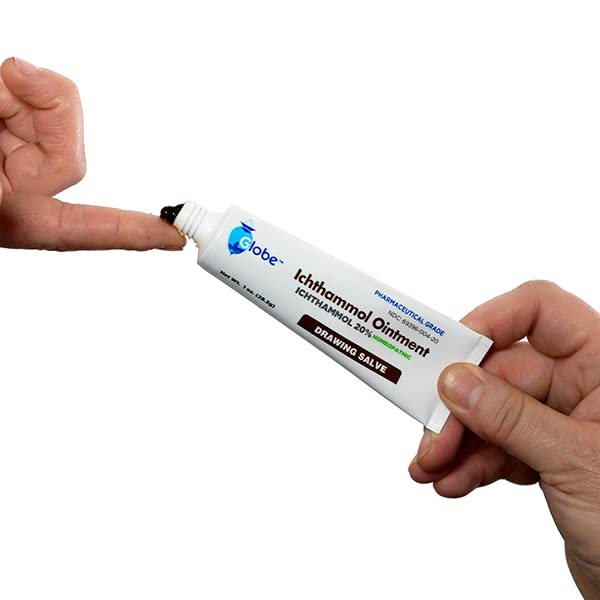 Globe Ichthammol Ointment 20 (Drawing Salve) 1 OZ Soothing Skin