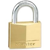 Master Lock 130D Solid Brass Padlock, 1-3/16-inch