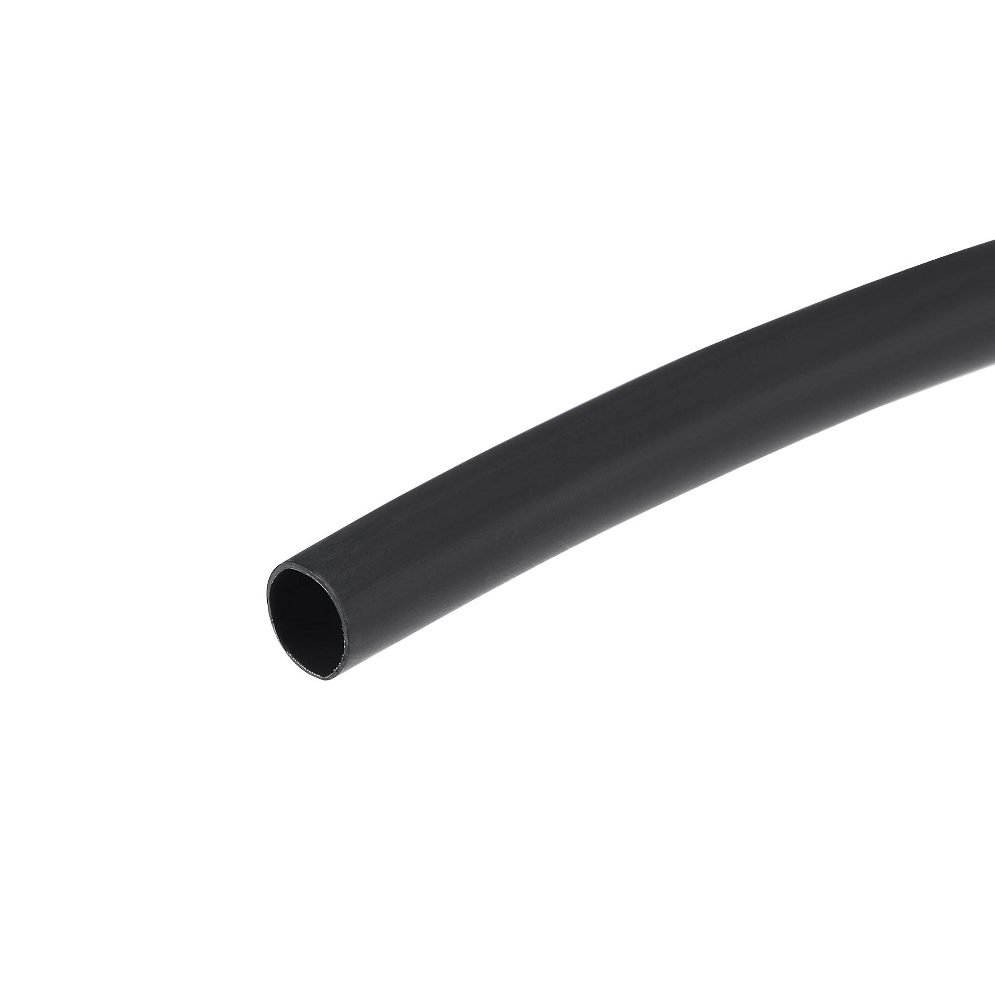 sourcing map Heat Shrink Tubing 3:1 Cable Sleeve Wrap 10mm(3/8-inch) Dia 18mm Flat 20ft Black