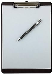 Clipboard Dark Grain Vinyl Surface Low Profile Clip