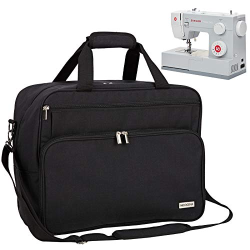 NICOGENA Sewing Machine Carrying Case, Universal Travel Tote Bag with
