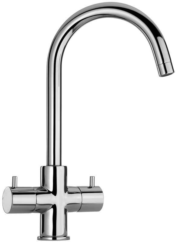 Vox Cruciform Kitchen Mixer Tap – Chrome Kitchen Sink Tap with Lever Handle & Swivel Spout, Durable Construction, Easy Fit