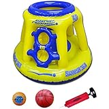 Wave Runner Swoosh 360 Swimming Pool Basketball Hoop Set by WAVERUNNER - (Yellow/Blue)
