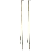 YESLADY Tassel Earrings for Women Gold Plated Silver Chain Earrings Dainty Minimalist Dangle Drop Studs