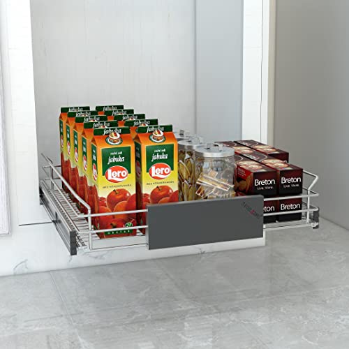 One Tier Adjustable Pull Out Kitchen Organizer,12.5" W X 19.7" D X 5.3”H,Easily