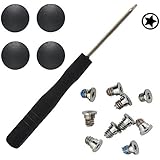 Padarsey 4 Pack Rubber Case Feet + Set of 10pcs Repair Replacement Screw + 1pcs 5 point Pentalobe Screwdriver for Unibody Macbook Pro Retina A1425 A1502 A1398 13" 15" Bottom Case(Retina)