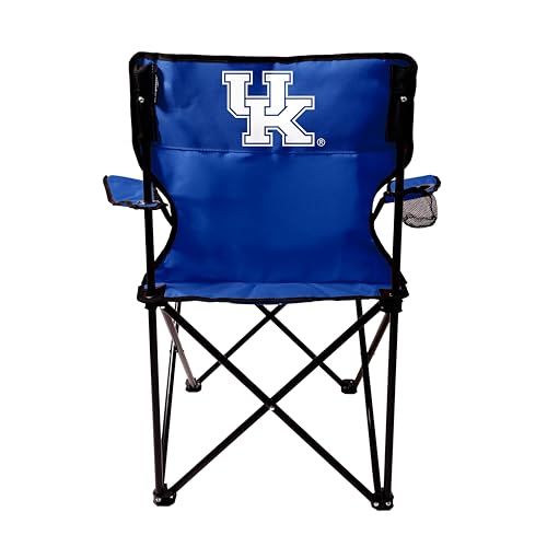 Logo Brands NCAA Kentucky Wildcats Quad Chair, Unisex Adult Chair with One Cup Holder, Team Color, One Size