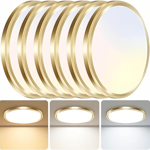 Zemty LED Ceiling Lights Gold 1200lm Small