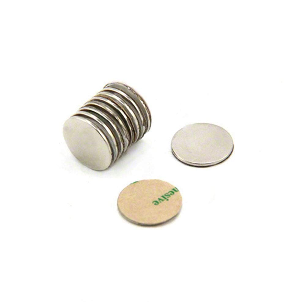 Magnetastico N52 Neodymium Disc Magnets, 10pcs/set, 20x1mm, Extra High Adhesive Force, Self-Adhesive, Nickel-Copper-Nickel Coating, Ideal for Decorative Use