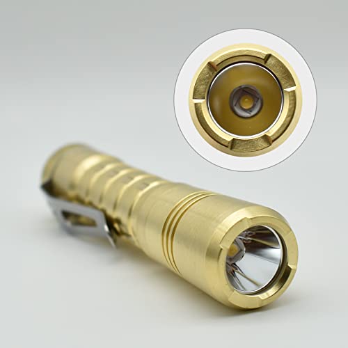ReyLight Pineapple V3 Solid Brass AA/14500 Custom EDC Flashlight with ...