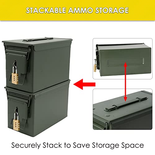 Metal Ammo Can Locking Box 50 Cal Steel Lockable Ammunition Boxes