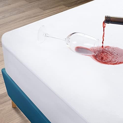 Waterproof Mattress Protector Queen Size, 100 Protective Bamboo Terry