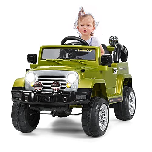 HONEY JOY Ride On Truck, 12V Battery Powered Electric Vehicle with