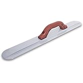 MARSHALLTOWN Round End Concrete Hand Float, 20 Inch, Assembled in USA | Fully Rounded Magnesium Float Blade, 20 x 3 1/8 Inch, DuraSoft Handle, Eliminates Float Marks, 154D