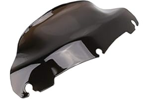 SKDORPFM 9" Wave Windshield For Harley FLHT FLHTC FLHX Touring Electra Street Glide 2014-2019 Smoked Dark Motorcycle Windscreen