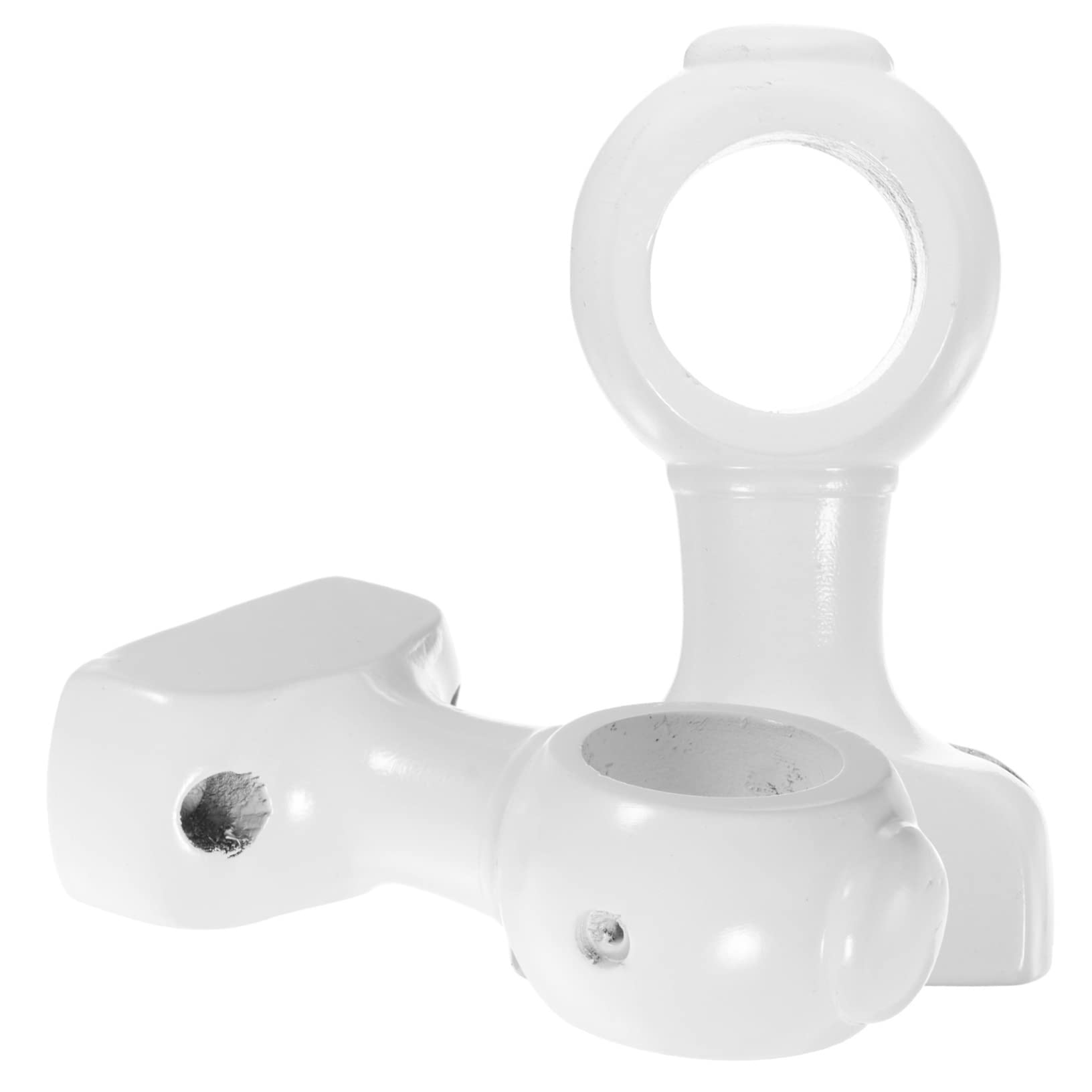 2Pcs White Wooden Curtain Rod Bracket Holder for Wall Mounting Easy Installation Suitable for Various Curtain Poles and Towel Racks