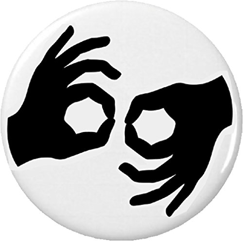 OK Hand Sign Gesture 1.25â€ Pinback Button Pin