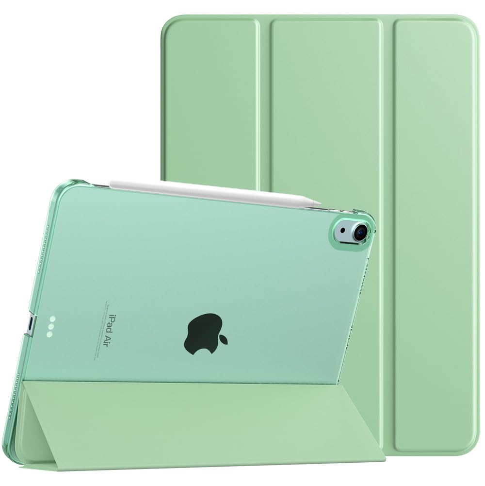 TiMOVO for iPad Air 11 Inch Case (M4 2026/M3 2025/M2 2024), iPad Air 5th Generation 2022/4th Gen 2020 10.9 Inch, Slim Hard Translucent Back Cover, Support Auto Wake/Sleep - Green