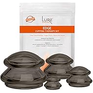 Lure Edge Cupping Set for Massage Therapists and Home Cupping Therapy Massage, Silicone Cupping Set, Onyx, Flex