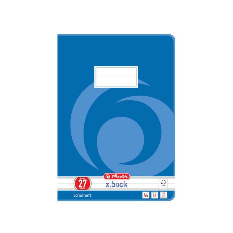 Herlitz 3322708 Exercise Book DIN A4 UWS Line Style 27 Lined