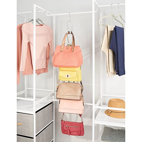 mDesign Metal Wire Over The Closet Rod Hanging Storage Organizer Hanger