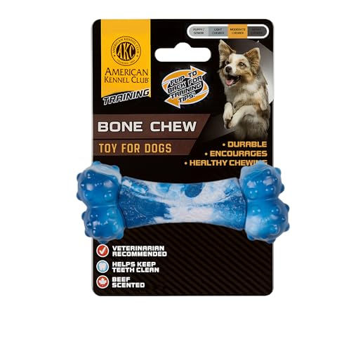 American Kennel Club Training Dog Chew Toy, Ombre PP Bone Dog Toy, Durable Dog…