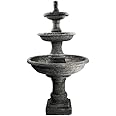 Water Fountain Renaissance Three Tier Fountain Cement Water Feature Concrete Garden Fountain Cast Stone European Yard Fountain