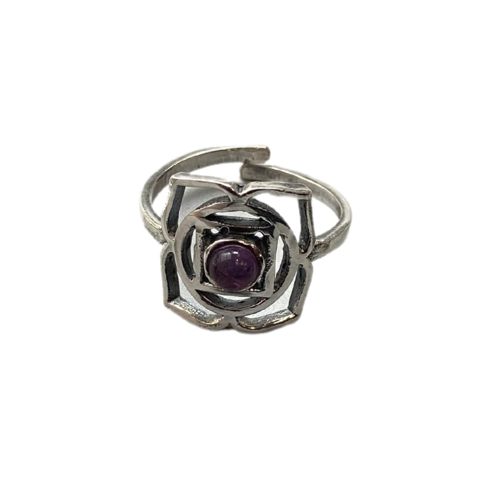 VIE Muladhara Crystal Ring, Amethyst