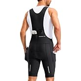 Bikewa Men's Cycling Bibs 4D Padded Bike Shorts with Anti-Slip Leg Grips Biking Bib Shorts Rear 2+1 Zipper Pockets UPF50+