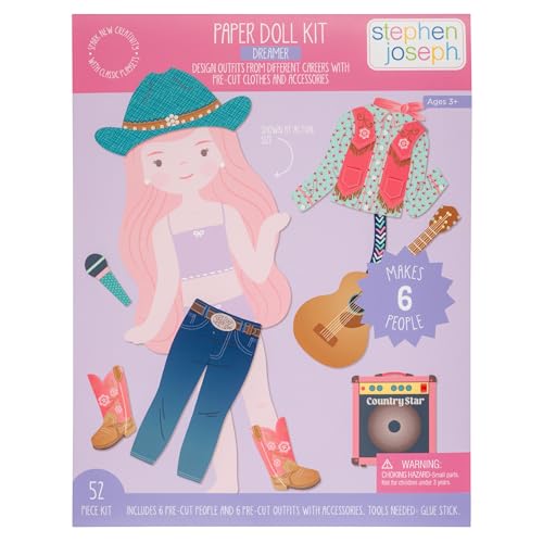 Stephen Joseph Paper Doll Kit, Pink