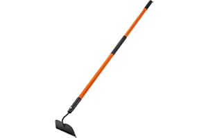 Nohovu Garden Hoe Tool, 58 Inches Hoe Garden Tool with Fiberglass Long Handle, Heavy Duty Garden Hoe for Weeding