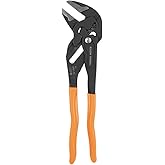 Klein Tools D53112 Compact Plier Wrench, High Leverage Multi-Use Adjustable Plier Wrench with Smooth Jaws, 12-Inch