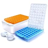 longzon Mini Round Ice Cube Tray with Lid and