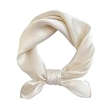 MEISEE Solid Color Mulberry Silk Scarf 21" Square
