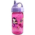 Nalgene Kids Sustain Grip-N-Gulp Water Bottles Made with Material Derived from 50% Plastic Waste, Leak Proof Sippy Cup, Durable, BPA and BPS Free, Dishwasher Safe, Reusable, 12 Ounces, Orange Volcano