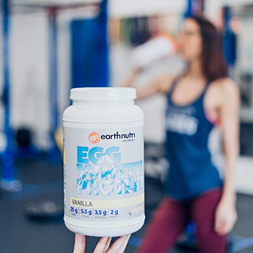 EarthNutri Egg White Protein Vanilla with Velositol, BCAAs, and