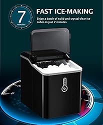 Ice Maker Machine for Countertop, 9 Ice Cubes Ready