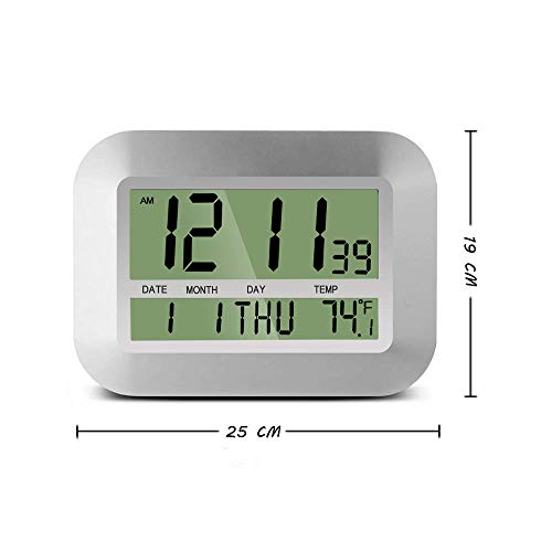 HeQiao Silent Desk Clocks Digital Wall Clock Simple Large LCD Alarm