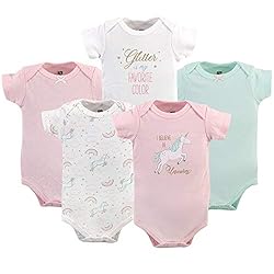 Hudson Baby Unisex Cotton Bodysuits, glitter