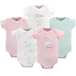 Hudson Baby Unisex Cotton Bodysuits, glitter