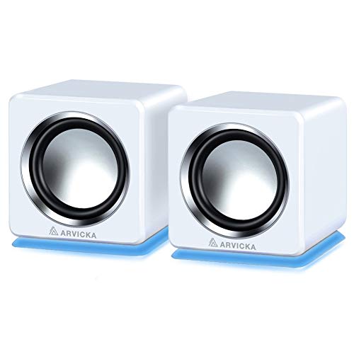 ARVICKA Computer Speakers Small Wired External Laptop Speakers 2.0 Channel Mini Desktop