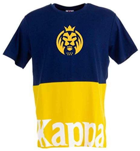 Kappa Authentic Sand Carrency Mad Lions Men's T-Shirts, mens, T-Shirts, 304S430_MAD_XS, blue/yellow/white, XS