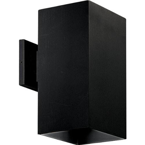 Progress Lighting P5643-31 6-Inch Square with Heavy Duty Aluminum Construction and Die Cast Wall Bracket Powder Coated Finish, Black