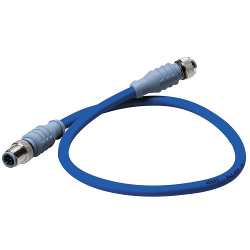 DM-DB1-DF-00.5 NMEA2000 Mid Double Ended Cordset, Male to Female 0.5 meter (Blue)